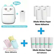 Mini Photo Pocket Printer Portable Ink-Free Thermal 57mm Sticker Trans Paper Wireless BT 200dpi Android IOS Printing Machine Back To School