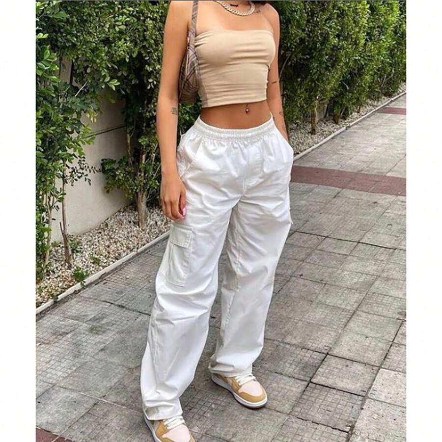 Women Pants - White - View 1