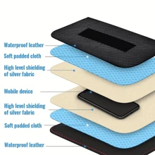 RFID Signal Blocking Bag, Carbon Fiber Material Shielding Case For Cell Phone Privacy Protection & Key Fob, Anti-Tracking Anti-Hacking Case Blocker - Black - View 5