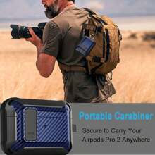 苹果 1 件盔甲式耳机保护壳（带锁扣） - 藍色 - 查看 6