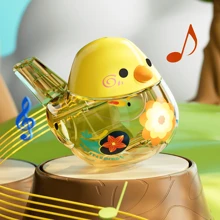 1pc Children's Toy Bird Shaped Whistle With Water Sound Effect And Painted Design