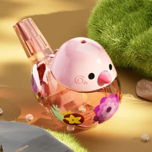 1pc Children's Toy Bird Shaped Whistle With Water Sound Effect And Painted Design