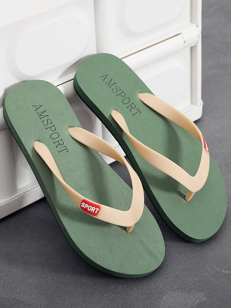 Herren Olive Grüne Schlappen Sandalen- Schnell Trocknend, Extra Grip, Perfekt Für Outdoor-aktivitäten Und Strandkleidung