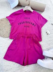 Women Two-Piece Outfits - Màu Hồng Tươi - Xem 3
