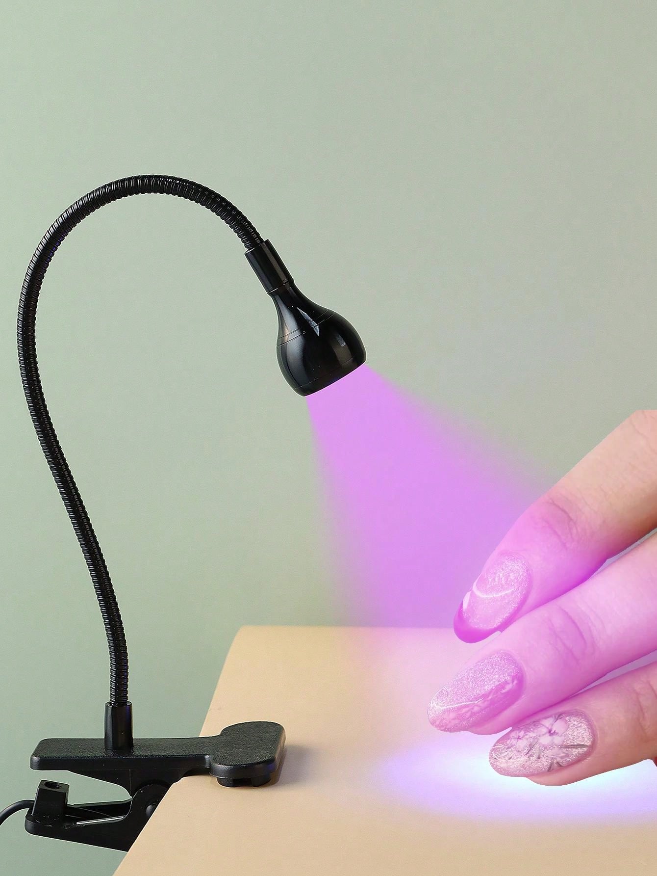 LED UV Light For Drying Gel Nail Polish ClipOn Flexible Desk Mini USB Nail Lamp Portable Nail