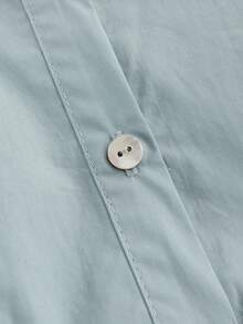 MARC&JANIE Young Girl French Style Stand Collar Lantern Sleeved Shirt, Spring