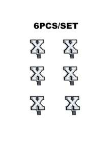 6入組英文字母髮夾,適用於日常裝飾和佩戴 - 彩色 - 查看 8