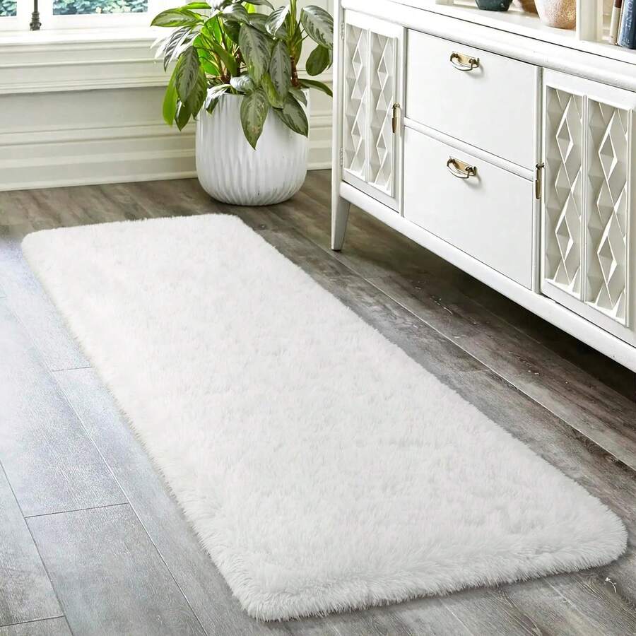 Available In A Variety Of Sizes And Colors Luxury Fluffy Area Rug Modern Shag Rugs For Bedroom Living Room, Super Soft And Comfy Carpet - Cream White - View 1
