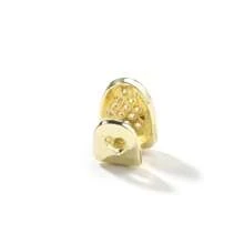 1pc Personalized Diamond-Shaped Teeth Grillz, Gothic Style Tooth Cap, Unisex Jewelry, Cheap Gift For Friends - Gold - View 6