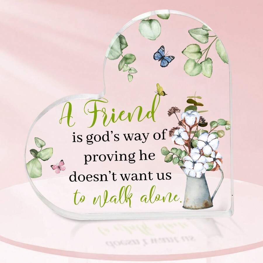 1入組-親友禮品,透明心形壓克力牌,生日禮物給朋友,聖誕禮物給朋友,感謝禮物給朋友,特別友誼禮物給朋友,最好的溫馨禮物給朋友,新年快樂禮物給朋友,最好的禮物給朋友,創意美學家居辦公室裝飾禮物,桌面裝飾物,紀念禮物,理想精美禮物,工藝裝飾品,送禮自用兩相宜,入戶送禮,立體壓克力紀念禮物,感激禮物,優雅桌面裝飾標誌/牌匾 - 無色 - 查看 1