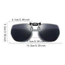 1pc New Style Foldable Clip-On Glasses With Polygon Shape, Unisex