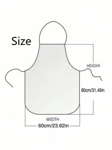 1pc Colorful Heart Shaped Minimalist Kitchen Apron, Unisex,Kitchen,Bathroom,Home,Household Suppliers - Multicolor - View 2