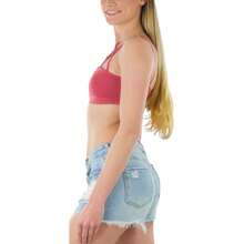 ToBeInStyle Women's Multi Strap Fashion Bralettes - Caged Front - Marsala - View 7