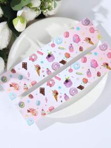 10pcs Donut Theme Bottle Labels, Party Bottle Stickers, Gifts Stickers Suitable For Birthday Party Decoration, Valentine's Day - Pink - View 2