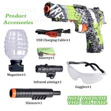 Electric Gel Ball Blaster, Rechargeable Automatic Splatter Ball Blaster, Great For Outdoor Activities - Shooting Team Game - Green - View 7