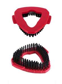 1/2 piezas Compatible con el cepillo de limpieza triangular grande RinseClean de O-Cedar, repuesto del cabezal de trapeador para cepillo y trapeador de piso, pieza de repuesto de herramienta de limpieza de piso del hogar - Rojo - Ver 10