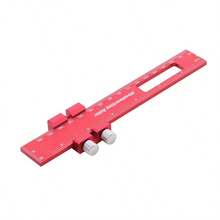 Regla T De Marcado De Precisión Con Aleación De Aluminio, Medidor De Marcado De Carpintería Con Hoyo Tachado De Lujo, Regla De Marcado Para Escribir En Madera, Herramientas De Medición - Rojo - Ver 5