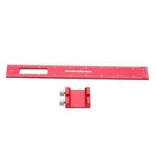 Regla T De Marcado De Precisión Con Aleación De Aluminio, Medidor De Marcado De Carpintería Con Hoyo Tachado De Lujo, Regla De Marcado Para Escribir En Madera, Herramientas De Medición - Rojo - Ver 9