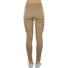 ToBeInStyle Women's Cotton-Blend Drawstring Lounging Jeggings - 貨物 - 卡其色 - 查看 2