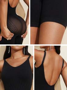 1pc Women Back-Less, Butt-Lift, Tummy Control Seamless Bodysuit - Black - View 6