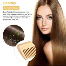 Multifunctional Wet & Dry Copper Hair Comb & Curling Iron, Hair Straightener Comb, Electric Heating Comb For Home Use - UK Plug(220-240V) - View 3