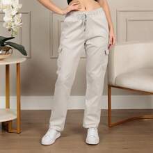 Women Pants - Khaki - View 1