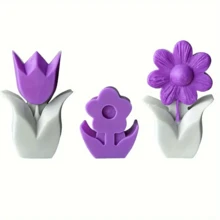 1個太陽花、鬱金香、花燭造型矽膠模具，花形燭矽膠模具，DIY樹脂、石膏、肥皂，家居裝飾 - 白色 - 查看 5