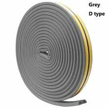 5/10M Kiểu Tự dính Cửa sổ Cửa Dải niêm phong Bọt Chống bụi Cách tiếng ồn Chống va chạm Ruy băng - Xám - Xem 4