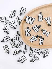 6入組英文字母髮夾,適用於日常裝飾和佩戴 - 彩色 - 查看 6