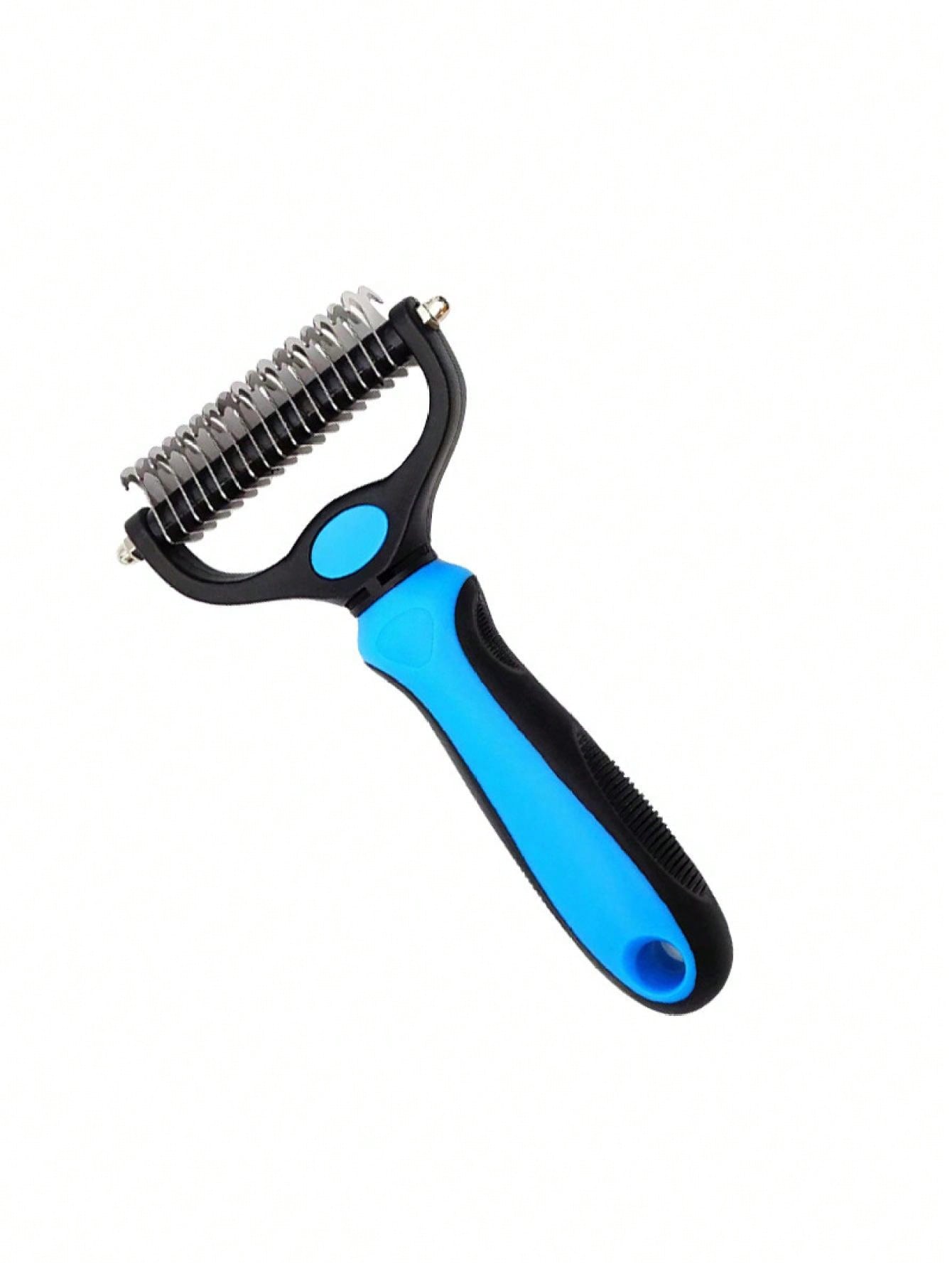 1pc Pet Dematting Comb & Grooming Tool Set, Stainless Steel Material