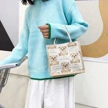 1 Miếng Cái túi Gấu Hoạt hình Lá thư Túi xách tay , Túi ăn trưa , Vải Cái túi , Có thể mang đi Lưu trữ Túi xách tay Cho du lịch , Của phụ nữ Món quà , Bạn , Mẹ , Giáo viên Món quà , Với Ba Màu sắc Đến Chọn , Đến Của bạn Hằng ngày Du lịch Cặp đôi , Sử dụng hàng ngày , Ngày tháng , Sinh nhật , Kỳ nghỉ , Trở lại Trường , Mùa hè , Kỳ nghỉ , bờ biển , Du lịch , Đi làm , Làm Việc  , Sinh viên , Dã ngoại , Cắm trại , , Hằng ngày Lưu trữ - Nhiều màu - Xem 4