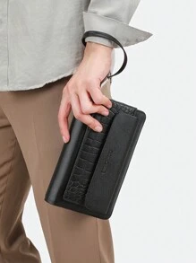 gorchis New Crocodile Pattern Clutch Bag Multi Card Slots Double Zipper Multifunctional Handheld Wallet Long Purse Phone Bag Business Casual Black Clutch Summer Dad Freshman For Books Travel Winter Holiday Wash Bag Christmas Thanksgiving Gifts Chest Bag Hip Bag Valentine Day Purses Vintage Valentines Black Bag Travel Essentials Bag Stickers Bags Valentines Gifts Vintage School The Sporty Life Men Wallet Vacation Gift Bag Bag Pack Handbags Spring Vintage Bags