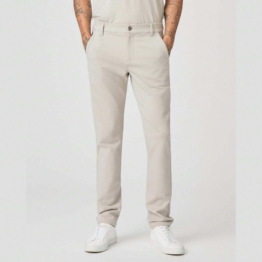 PAIGE Stafford Trouser In Fresh Oyster - Fresh Oyster - View 1