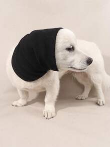 1pc Polyester Pet Headband With Elastic Ear Protection - Black - View 5