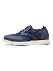 Men's Mesh Lace-Up Oxfords Sneakers Casual Dress Lightweight Walking Shoes 2.0 EVA Midsole MD Outsole - 藍色 - 查看 6