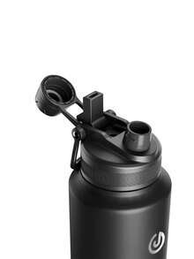 24/32/40oz Stainless Steel Insulated Bottle, 3 Drinking Methods With Flexible Straw And Direct Drinking Mouth, Dual Wall Vacuum, Portable And Suitable For Sports And Travel - Xanh đậm - Xem 5