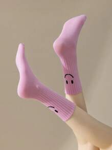 5 cặp Đúng mốt Dễ thương Phong cách Học viện Vớ giữa bắp chân - Nhiều màu - Xem 7