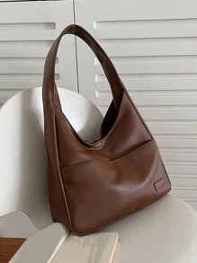 Simple Casual Commuting School Shoulder Bag, Business Casual Woman Bag Perfect For Office Business And Work - Coffee Brown - View 7