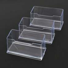 10入組名片盒,名片座,亞克力,名片橫立架,名片豎立架 - 無色 - 查看 4