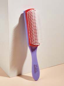 salon fashion 1pc Macaron Nine Rows Comb,Curly Hair Brush,9 Row Styling Brush For Styling, Smoothing Longer Hair And Defining Curls - For Women And Men (Purple) - Purple - View 1