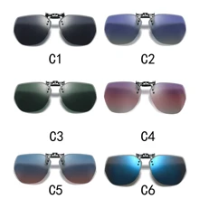 1pc New Style Foldable Clip-On Glasses With Polygon Shape, Unisex