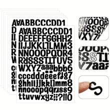 1 Inch 378 Pieces 3 Sheets Graduation Cap Letter Stickers, Self-Adhesive Vinyl Letter Stickers, Alphabet Number Stickers, Decals For Signs, Business, Mailbox, Crafts - White - View 3