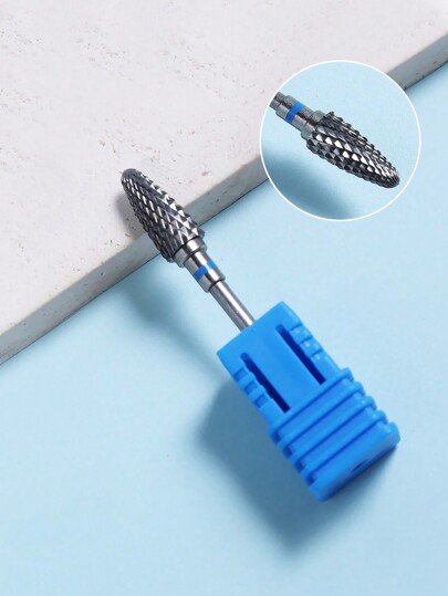 1pc Blue Nail Drill Bits Manicure Grinding Head Cuticle Burr Pedicure Remover Tools For Acrylic Gel Nails Nail Care Tungsten Steel Sanding Head