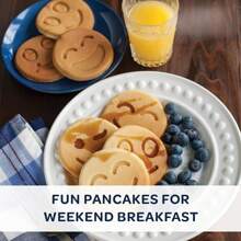 1pc Smiling Face Pancake Pan With 7 Cute Mini Smiling Face Designs, Non-Stick Pancake Griddle, Suitable For Breakfast, Brunch, Party, Birthday And Other Occasions. Not Suitable For Induction Cooktop Or Electric Stove. - Black - View 6