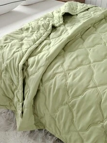 1pc Multi-Color Brushed Cotton Quilt, Modern Active Print Summer Lightweight Blanket, Suitable For Home Bedroom Living Room Car Travel