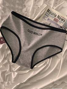 6-Pack Minimalist Mid-Rise Cotton Briefs, Black White Teen Sports Undies. Size Up Recommended; Thick Opaque Fabric Intimates For Casual & Workout Wear - Black and White - View 4
