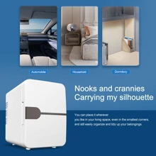 Portable Mini Fridge, 4L/6 Can Cooler And Warmer Compact Refrigerator For Skincare, Cosmetics, Food, For Home, Office - UK Plug(220-240V) - View 4