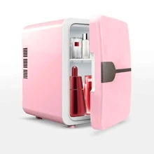 Portable Mini Fridge, 4L/6 Can Cooler And Warmer Compact Refrigerator For Skincare, Cosmetics, Food, For Home, Office - UK Plug(220-240V) - View 1