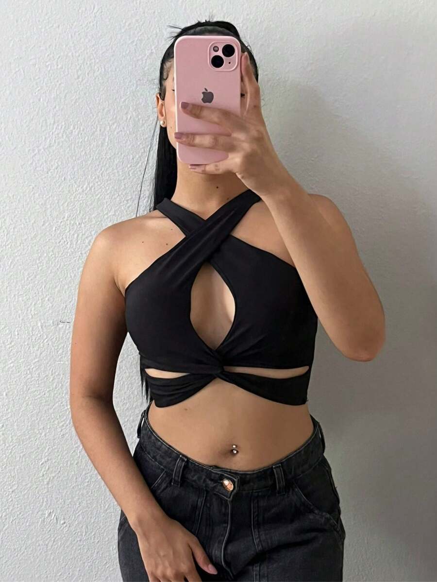 Women Tops - 黑色 - 查看 1