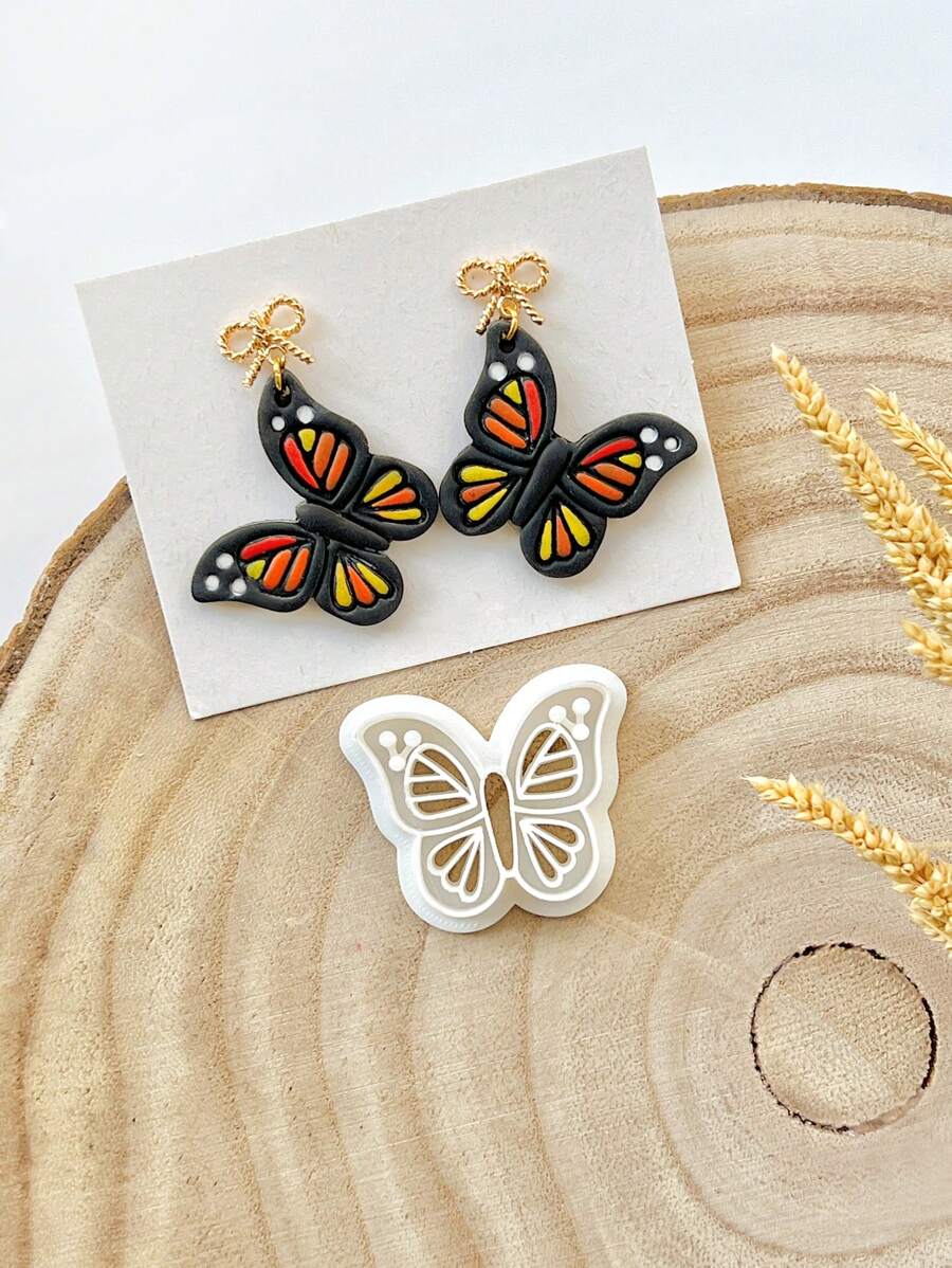 Butterfly Polymer Clay Cutter, Animal Clay Earring Cutter For Polymer Clay Jewelry Making, Polymer Clay Earring Making Tools - White - View 1